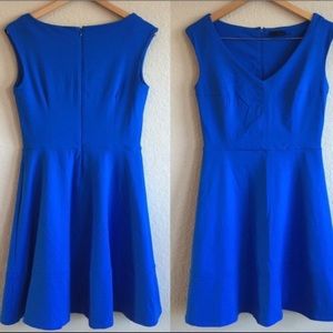 Electric blue sleeves dress